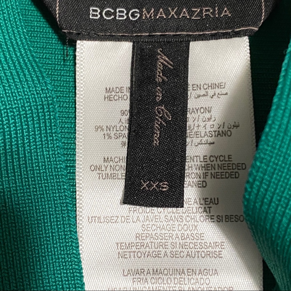 BCBGMAXAZRIA Green Turquoise Bandage Skirt - Picture 5 of 6
